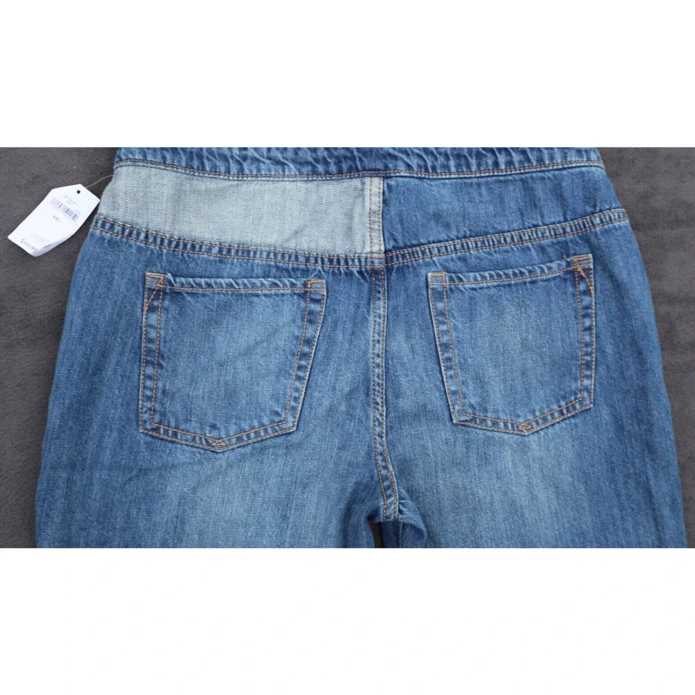 GAP denim overalls girls size XXL Inseam 28”. Unique and Distressed